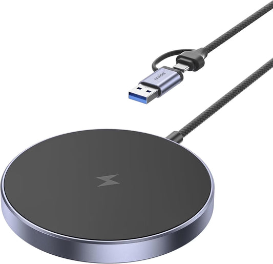 Magnetic Wireless Charger 15W Compatible with Magsafe Charger/Iphone 16/16 Pro/16 Plus/16 Pro Max/Iphone 15 Pro Max Plus/Iphone 14 13 12 Series, Wireless Mag Safe Charging Pad, Mag Charger